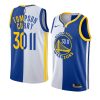 stephen curry jersey thompson splash brothers royal white split edition men