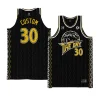 stephen curry warriors the bay throwback thunder blackjersey black