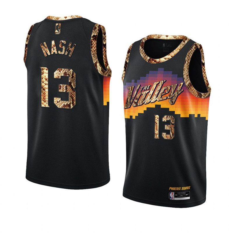 steve nash 2021 exclusive edition jersey python skin black