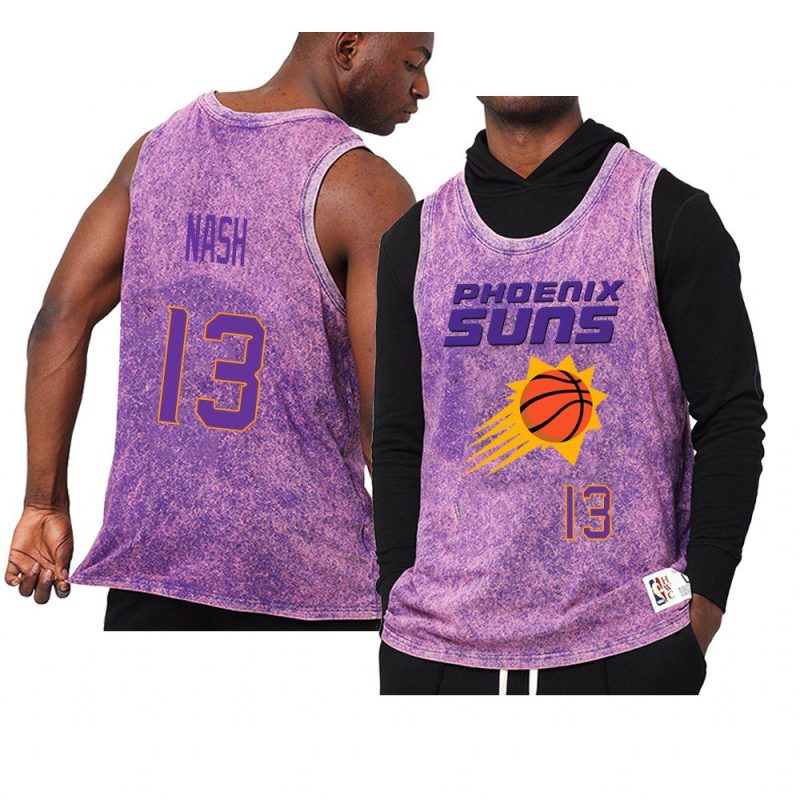 steve nash worn out tank top jersey quintessential purple