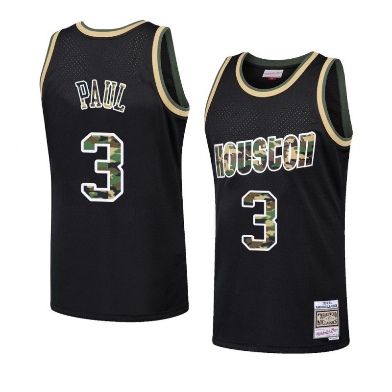 straight fire camo chris paul black swingman men'sjersey