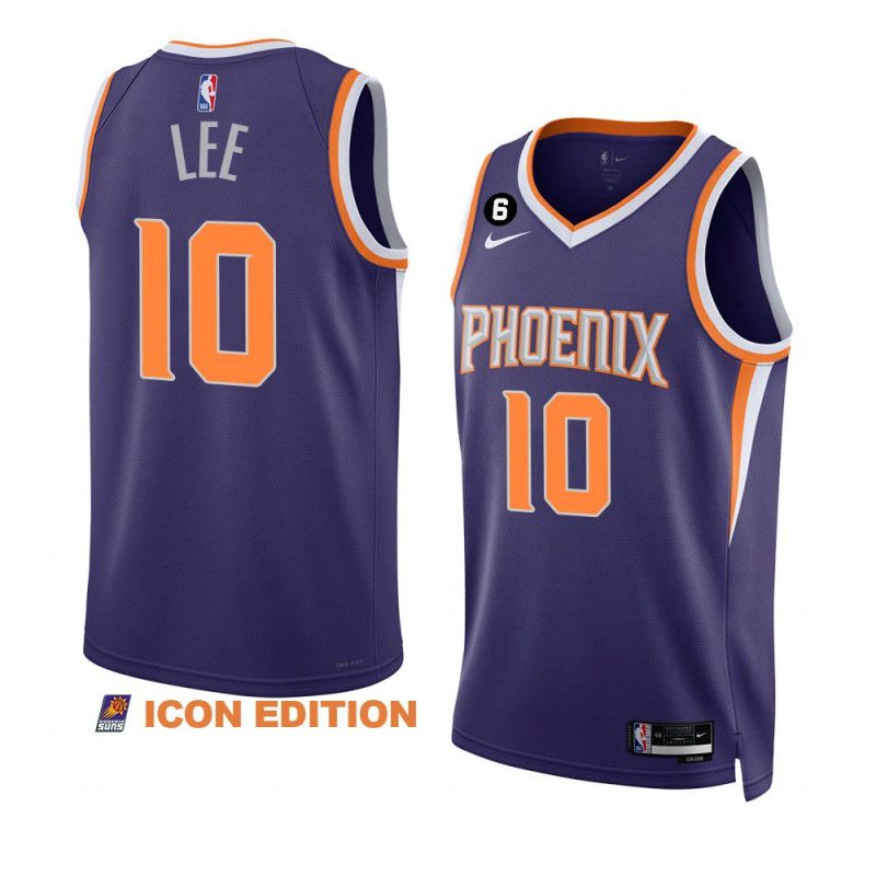 suns damion lee purple 2022 23icon edition swingman jersey