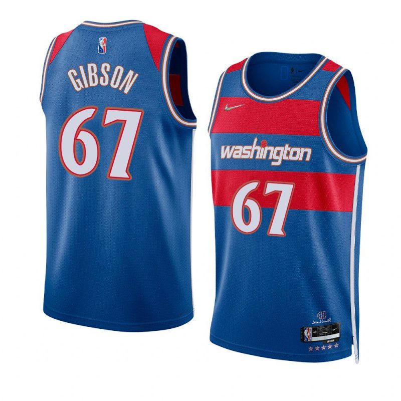 taj gibson wizardsjersey 2022city edition navy75th diamond