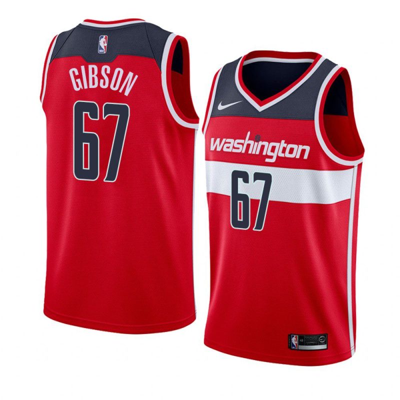 taj gibson wizardsjersey 2022icon edition redswingman