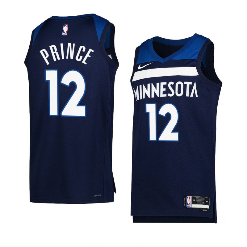 taurean prince timberwolvesjersey 2022 23icon edition navyswingman