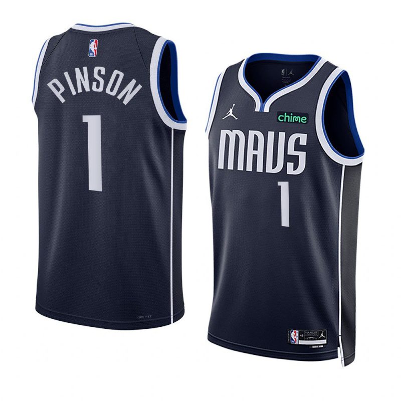 theo pinson mavericksjersey 2022 23statement edition navyswingman