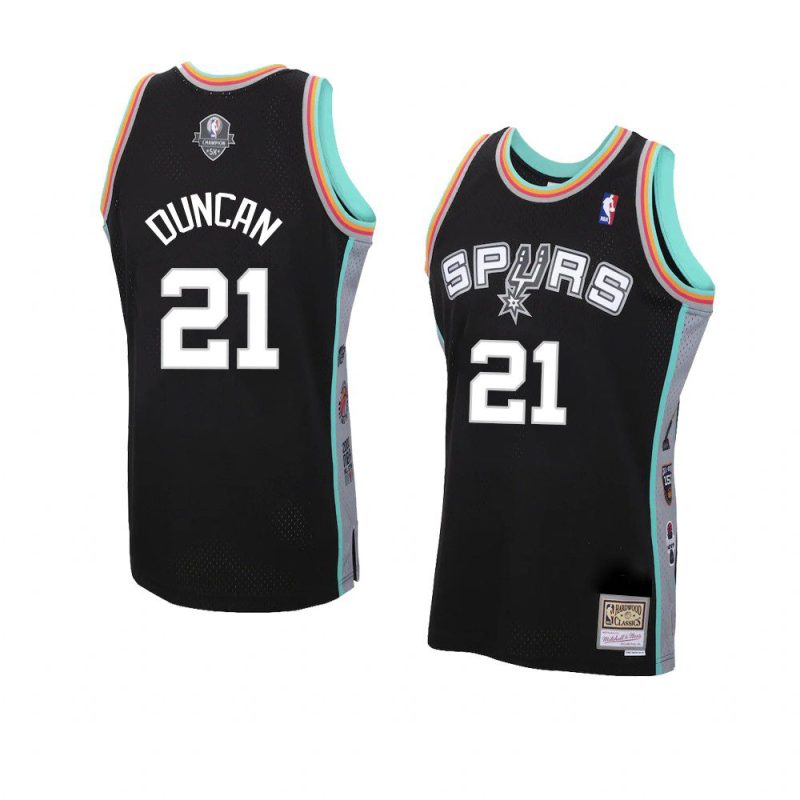 tim duncan retired player jersey hardwood classics black 2021