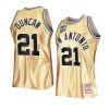 tim duncan spursjersey 50th anniversary gold