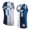 tim hardaway jr. navy white ancient split modern jersey