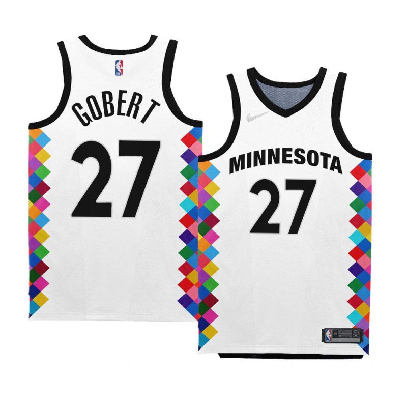 timberwolves rudy gobert white 2022 23city edition bob dylan jersey