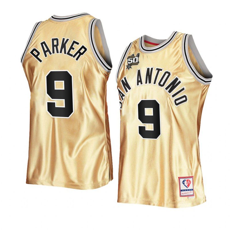 tony parker spursjersey 50th anniversary gold