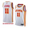 trae young hawksjersey 2022 23association edition whiteswingman