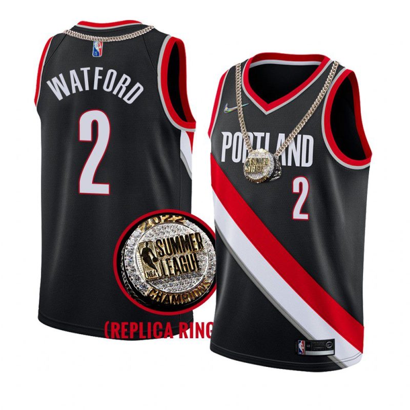 trendon watford replica ring jersey 2022 summer league champs black