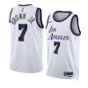 troy brown jr. lakersjersey 2022 23city edition white