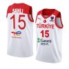 turkey fiba eurobasket 2022 sertac sanli white home jersey