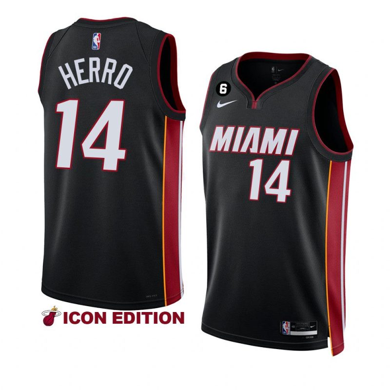 tyler herro heatjersey 2022 23icon edition blackno.6 patch