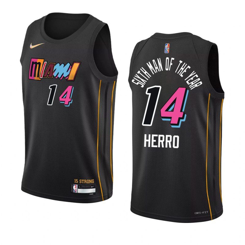 tyler herro heatjersey 2022 sixth man of the year black