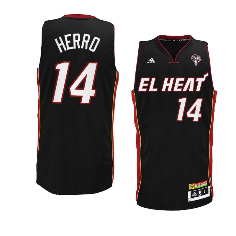 tyler herro throwback jersey noche latina black