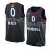 tyrese maxey jersey 2021 nba playoffs black