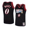 tyrese maxey jersey hardwood classics black throwback men