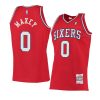 tyrese maxey jersey hardwood classics red throwback men