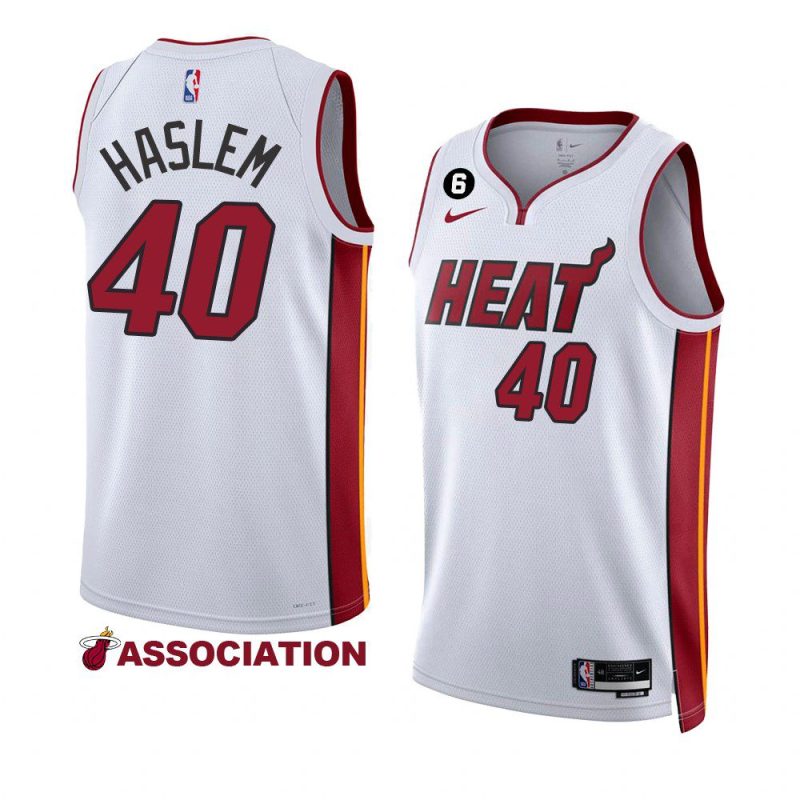 udonis haslem heatjersey 2022 23association edition whiteno.6 patch