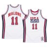 usa basketball 1992 olympics basketball karl malone white authentic jersey