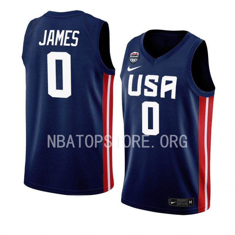 usa basketball 2023 hoop summit bronny james blue jersey