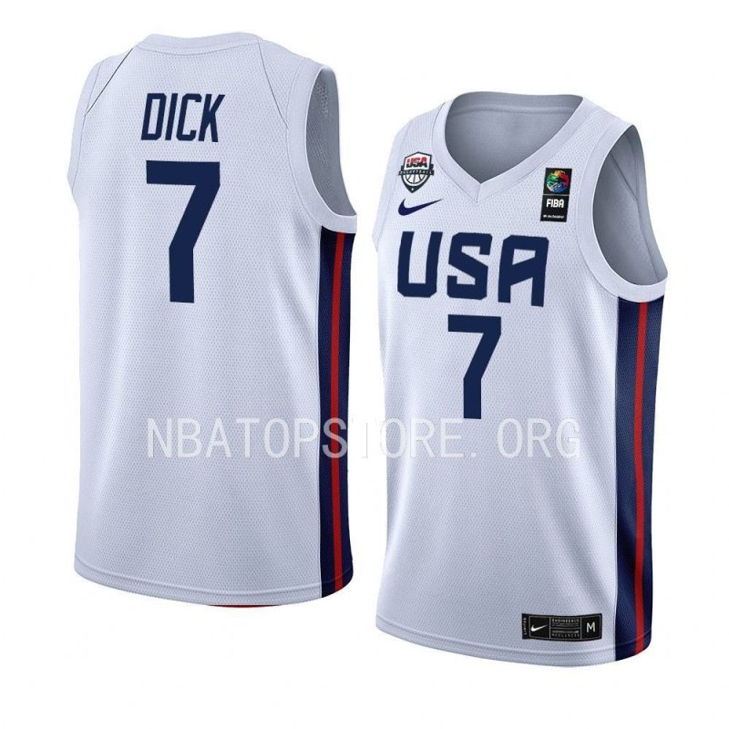 usa basketball fiba world cup gradey dick white home jersey