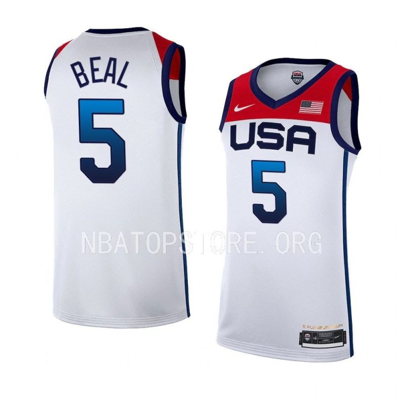 usa home bradley beal white basketball jersey