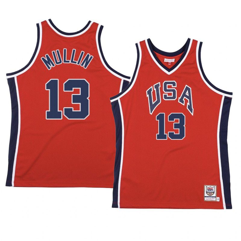 usa team 1984 olympics chris mullin red jersey