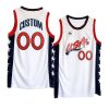 usa team 1996 olympics basketball custom white jersey