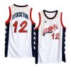 usa team 1996 olympics basketball john stockton white jersey