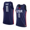 usa team 2022 fiba u18 americas champion kel'el ware navy jersey