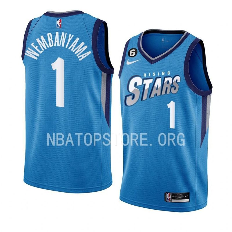 victor wembanyama 2023 nba rising stars jersey g league blue