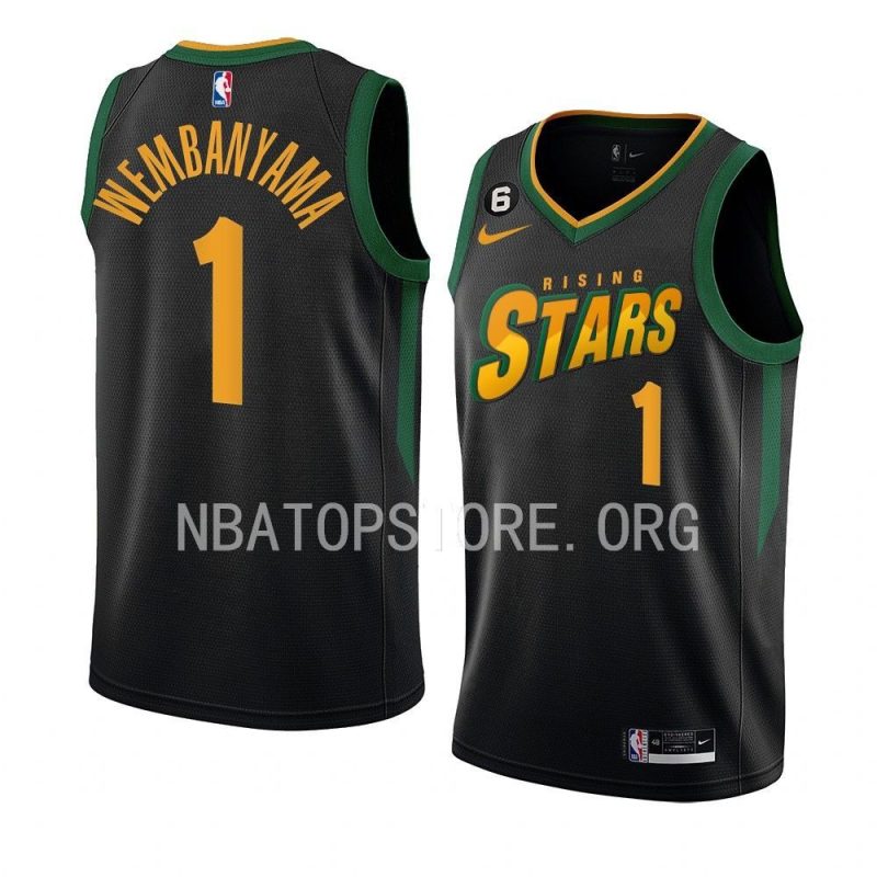 victor wembanyama jersey 2023 nba rising stars black