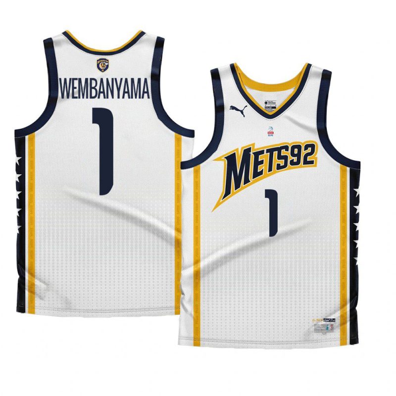 victor wembanyama metro 92jersey 2023 nba draft top prospect white37pts