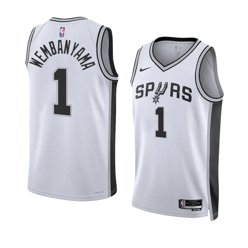 victor wembanyama spursjersey association edition white2023 nba draft