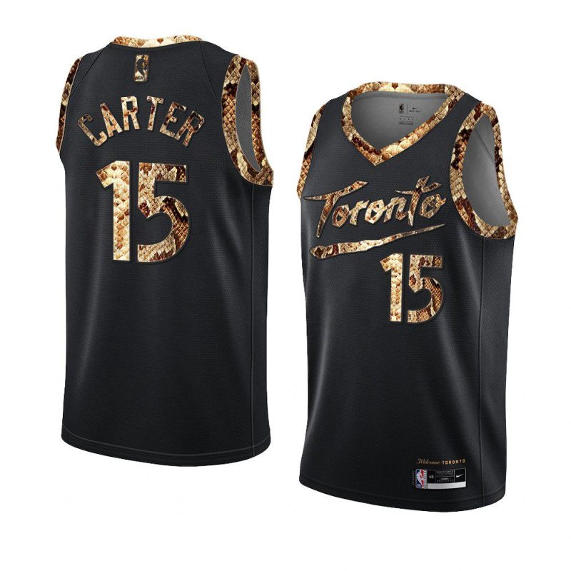 vince carter 2021 exclusive edition jersey python skin black