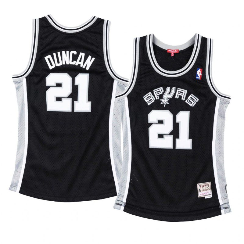 vintage tim duncan jersey hardwood classics black