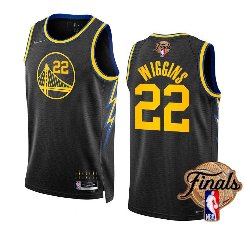 warriors andrew wiggins 2022 nba finals blackgold blooded jersey