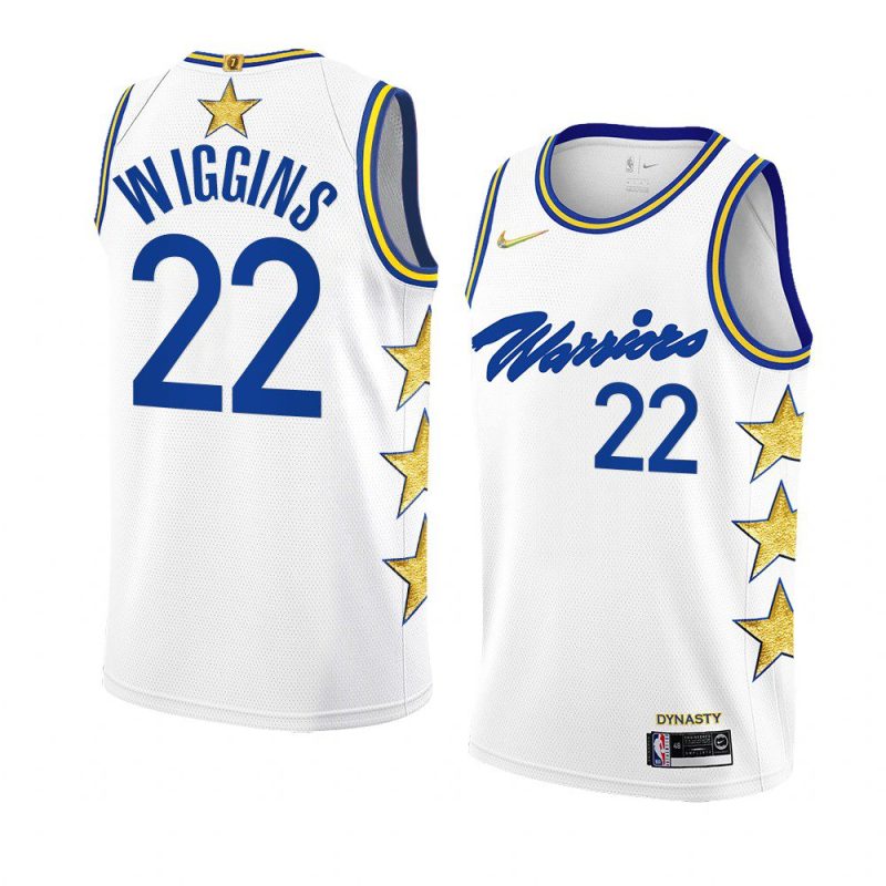 warriors andrew wiggins 7x nba champs whitestars fashion jersey