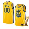 warriors custom 2022 nba finals champions goldstatement jersey