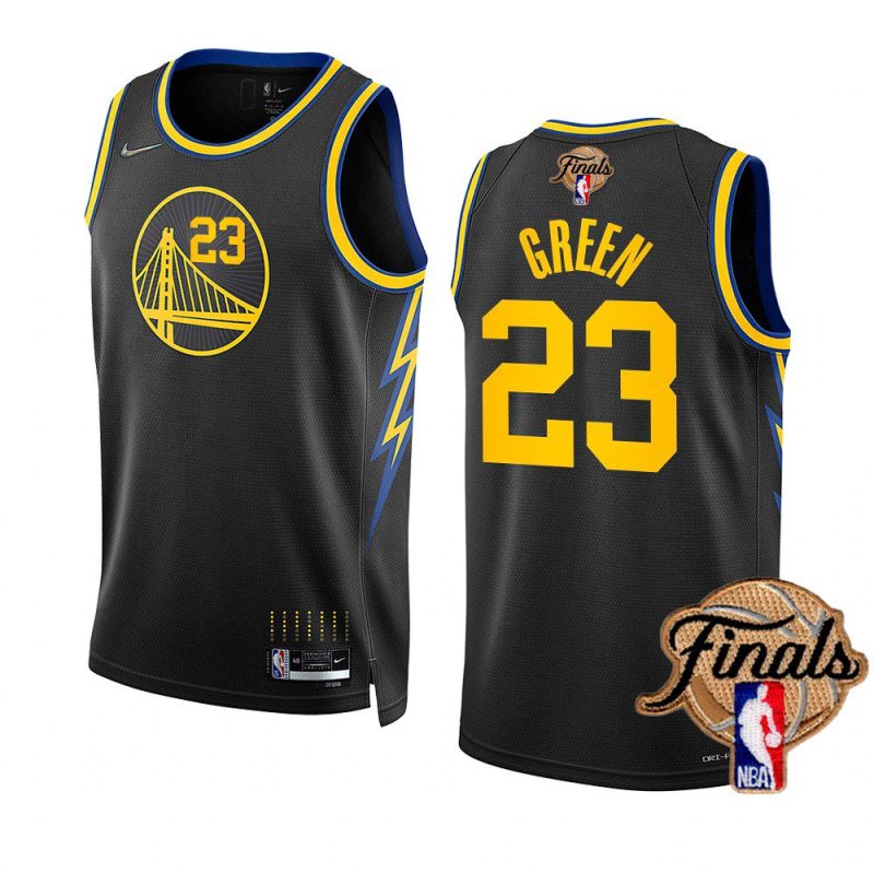 warriors draymond green 2022 nba finals blackgold blooded jersey