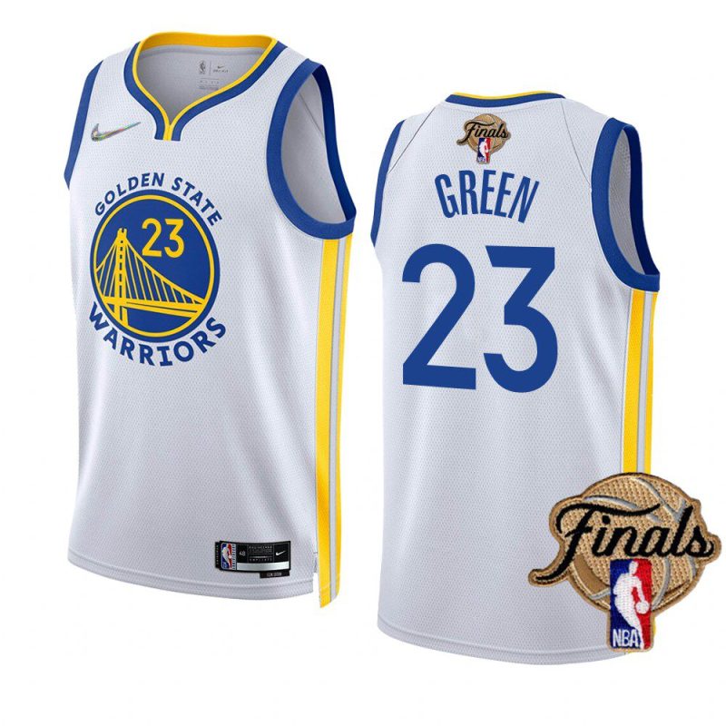 warriors draymond green 2022 nba finals whitegold blooded jersey