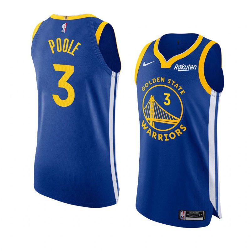 warriors jordan poole jersey authentic blue