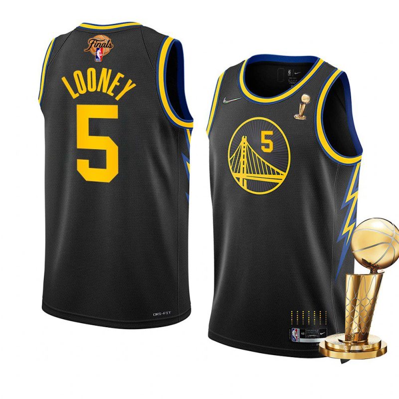 warriors kevon looney 2022 nba finals champions blackcity jersey