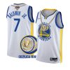 warriors patrick baldwin jr. 2022 nba champions whitereplica ring jersey