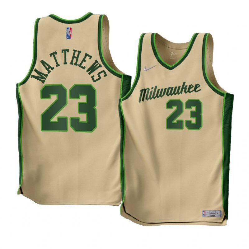 wesley matthews bucksjersey 2022 23earned edition cream