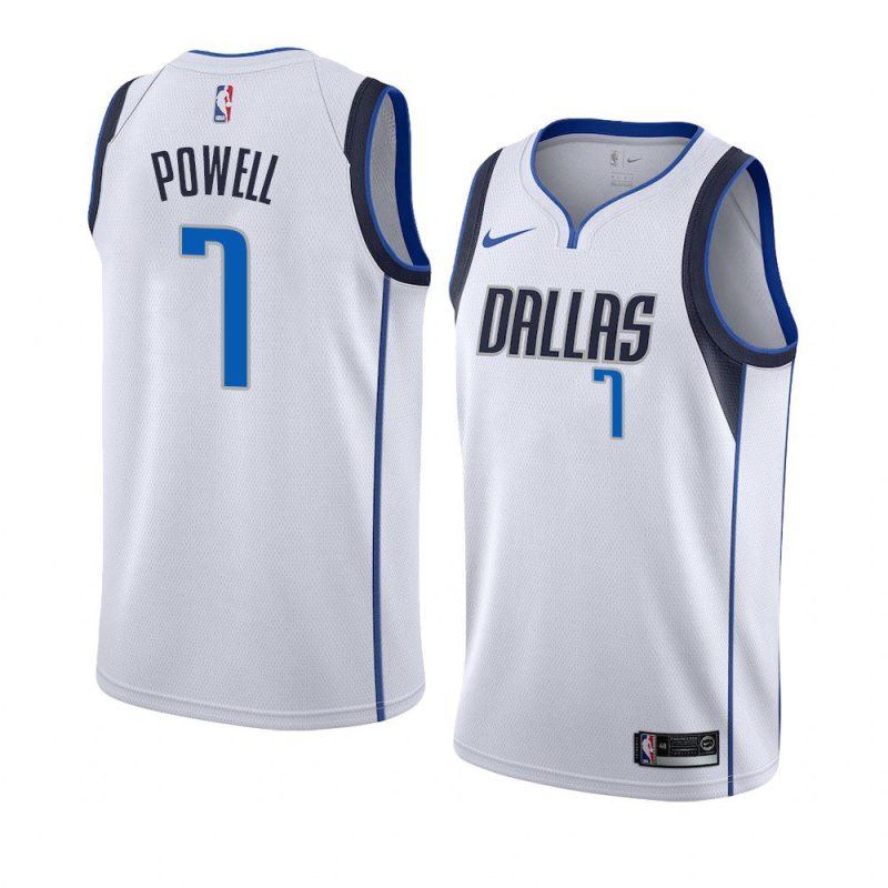 white men's dwight powell 2018 2019 association jersey